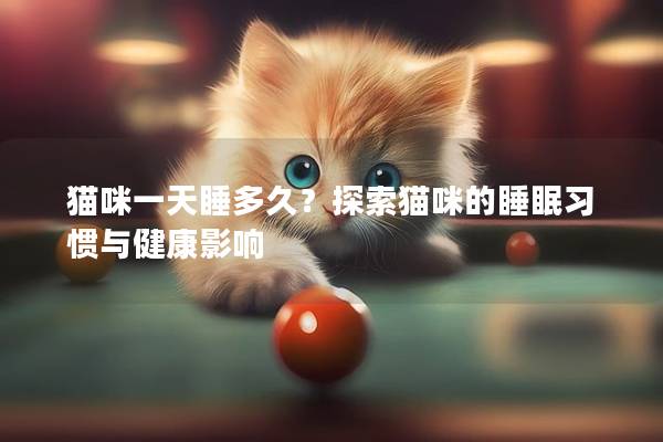 猫咪一天睡多久？探索猫咪的睡眠习惯与健康影响