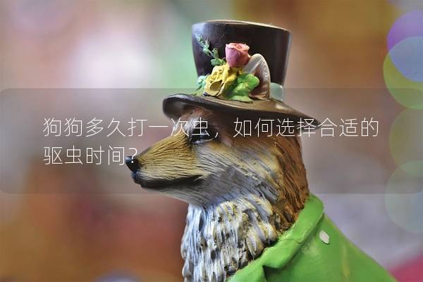 狗狗多久打一次虫，如何选择合适的驱虫时间？