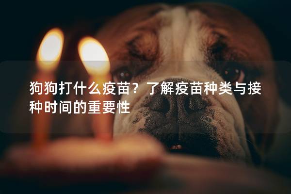 狗狗打什么疫苗？了解疫苗种类与接种时间的重要性