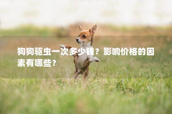 狗狗驱虫一次多少钱？影响价格的因素有哪些？