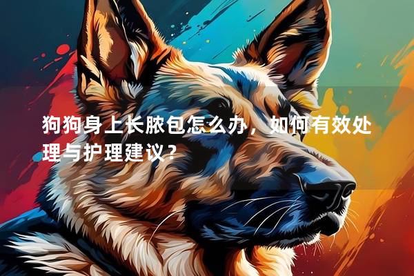 狗狗身上长脓包怎么办，如何有效处理与护理建议？
