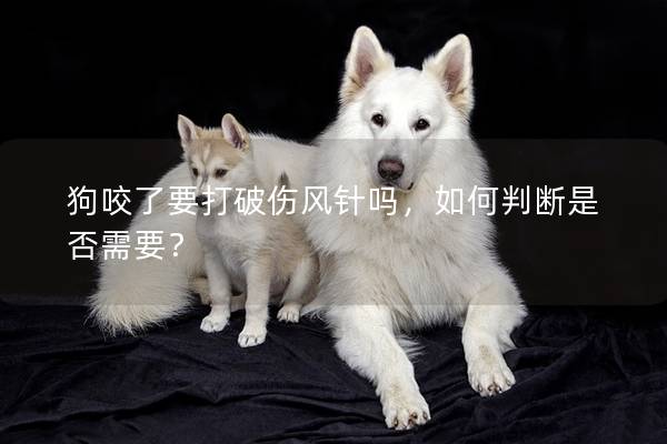 狗咬了要打破伤风针吗，如何判断是否需要？